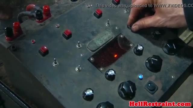 Shaved sub machine fucked by cruel dom